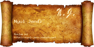 Nyul Jenő névjegykártya